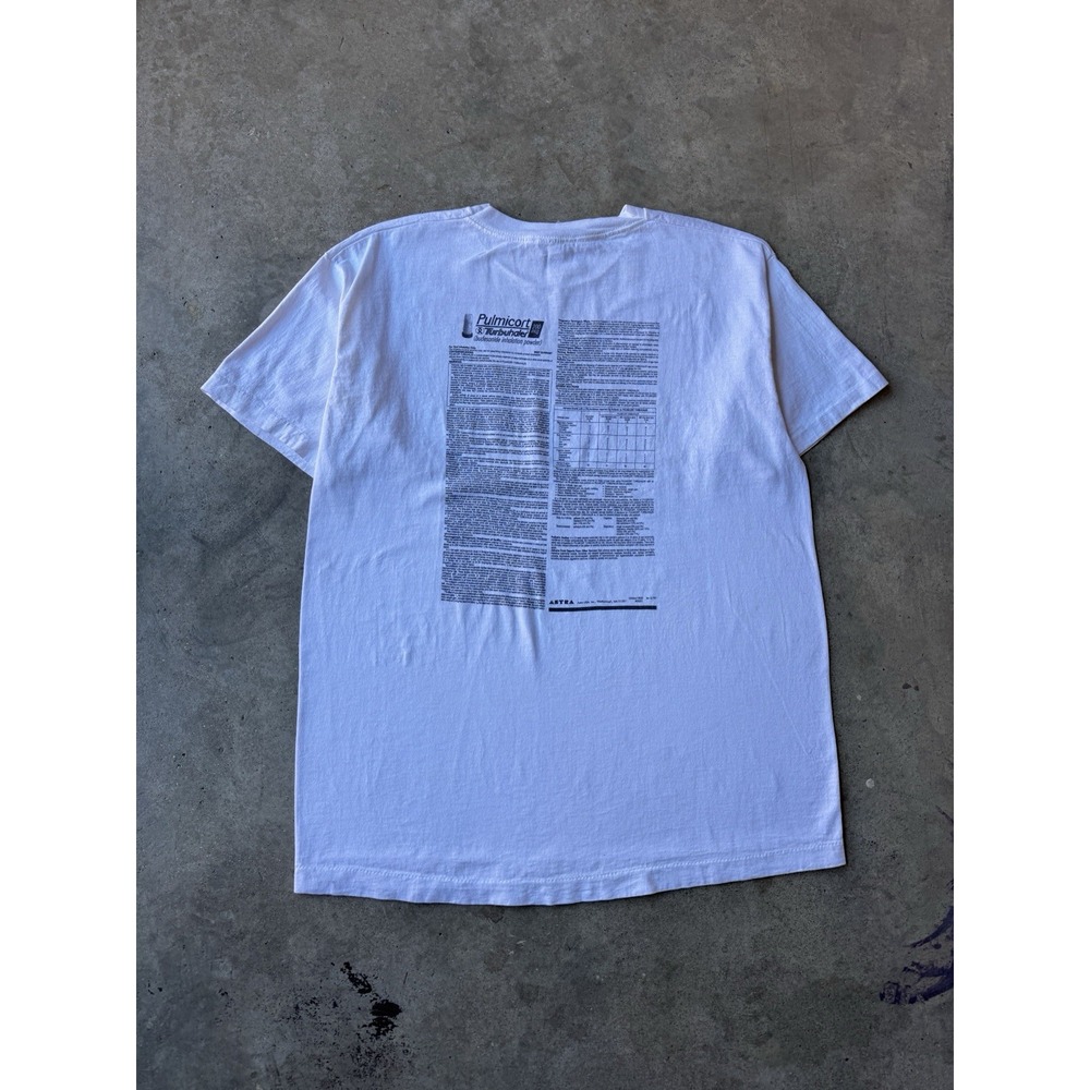 VTG 90s Pulmicort Turbuhaler Budesonide Inhaltion Powder Promo Drug T-Shirt XL